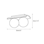 Bianca Globe Moderne Minimaliste Travertin Verre Plafonnier - Neutralighting