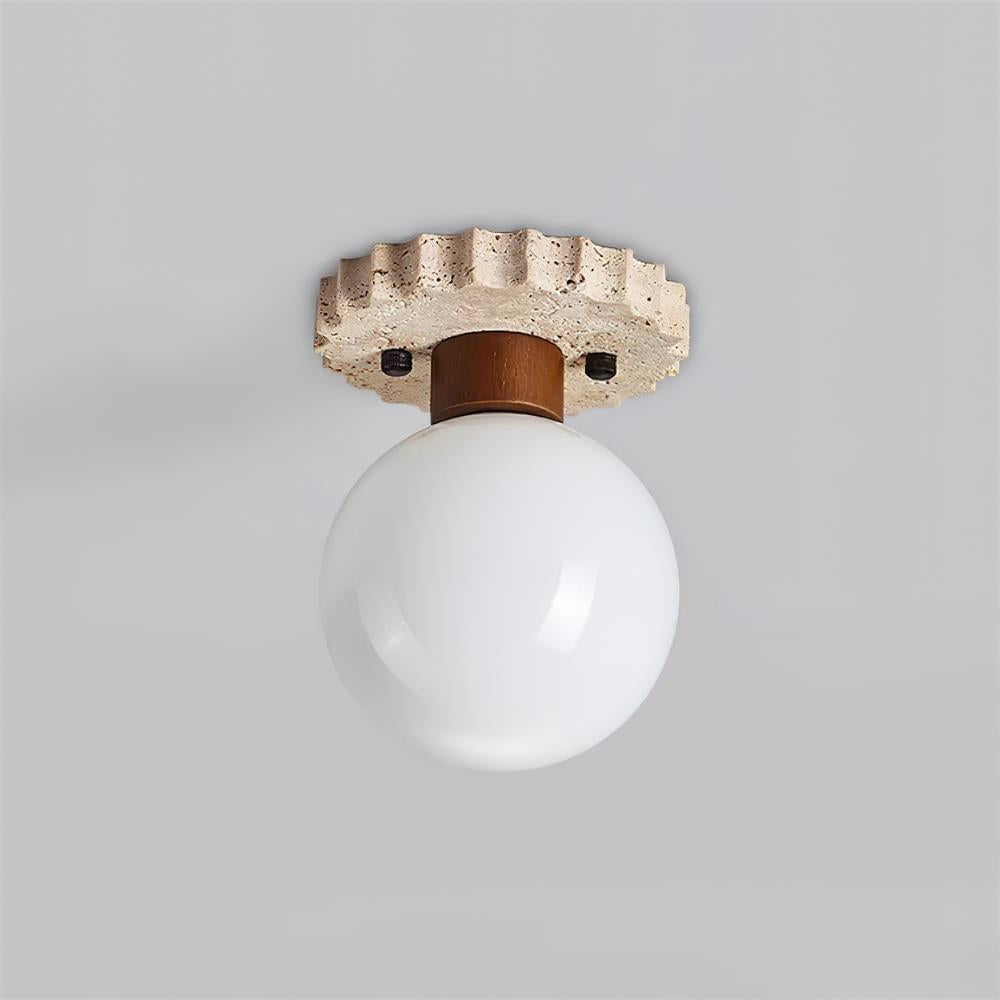 Ritta Plafonnier Moderne En Travertin - Neutralighting