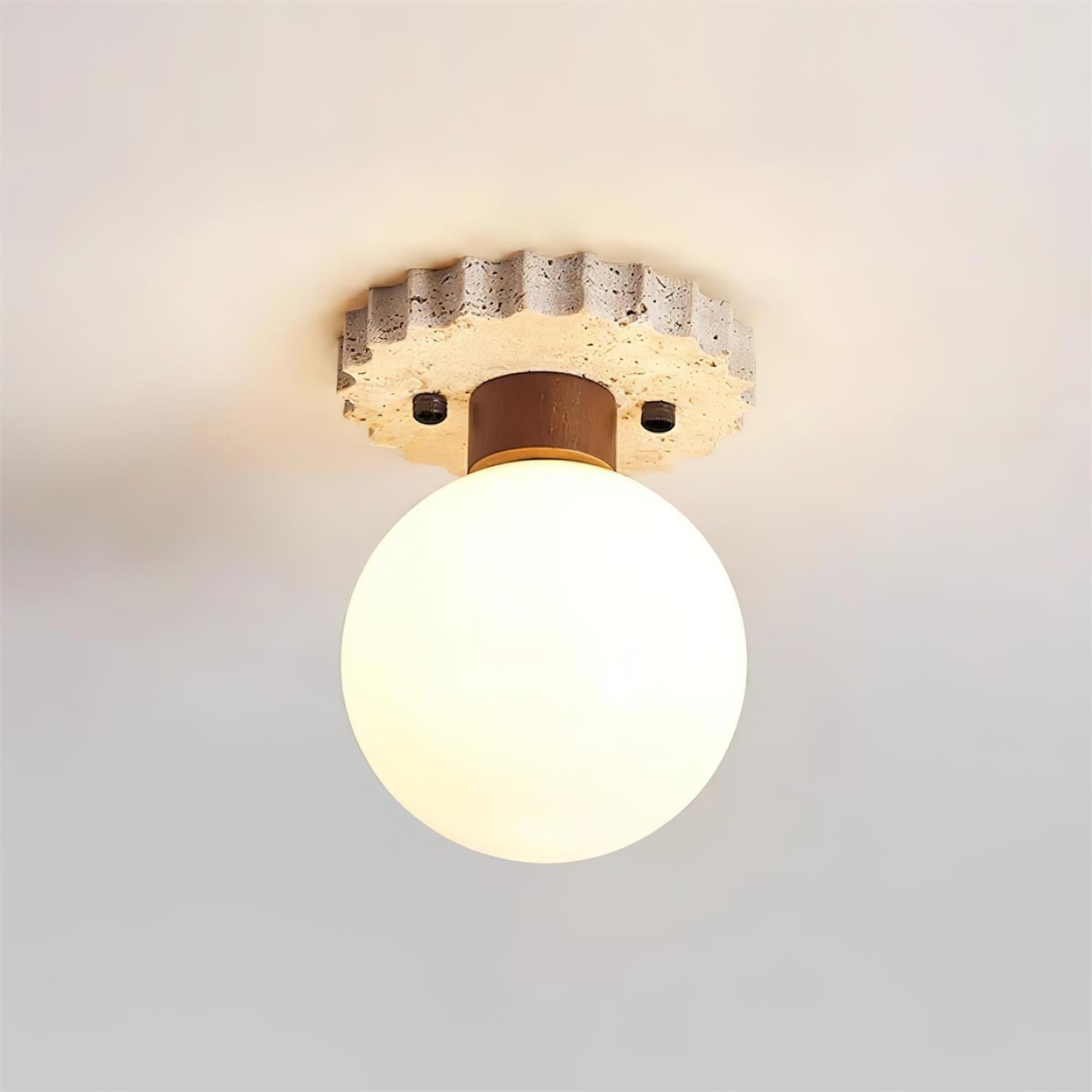 Ritta Plafonnier Moderne En Travertin - Neutralighting