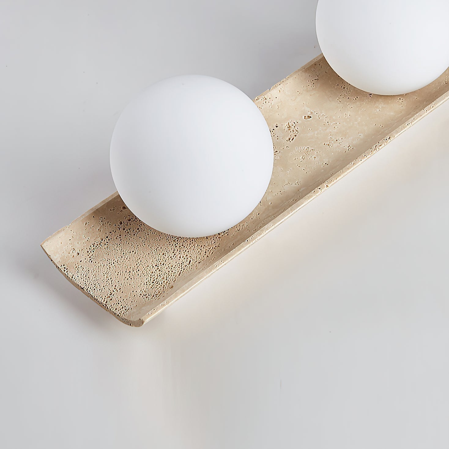 Bianca Globe Moderne Minimaliste Travertin Verre Plafonnier - Neutralighting