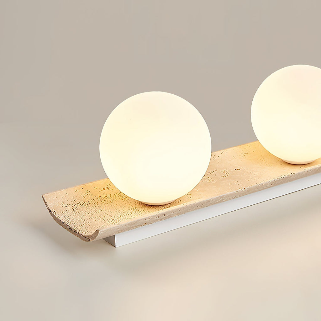 Bianca Globe Moderne Minimaliste Travertin Verre Plafonnier - Neutralighting