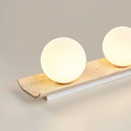 Bianca Globe Moderne Minimaliste Travertin Verre Plafonnier - Neutralighting