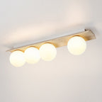 Bianca Globe Moderne Minimaliste Travertin Verre Plafonnier - Neutralighting