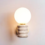 Ljomuvyh Moderne Minimaliste Travertin Verre Applique Murale - Neutralighting