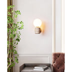 Ljomuvyh Moderne Minimaliste Travertin Verre Applique Murale - Neutralighting