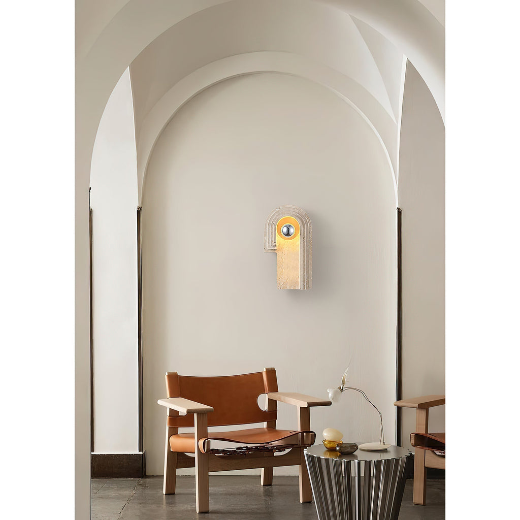 Mjolkuvyh Moderne Minimaliste Travertin Applique Murale - Neutralighting