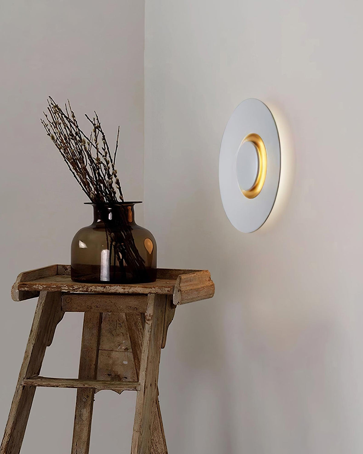Applique Murale Halo LED Intégré Anneau Doré Moderne Minimaliste - Neutralighting