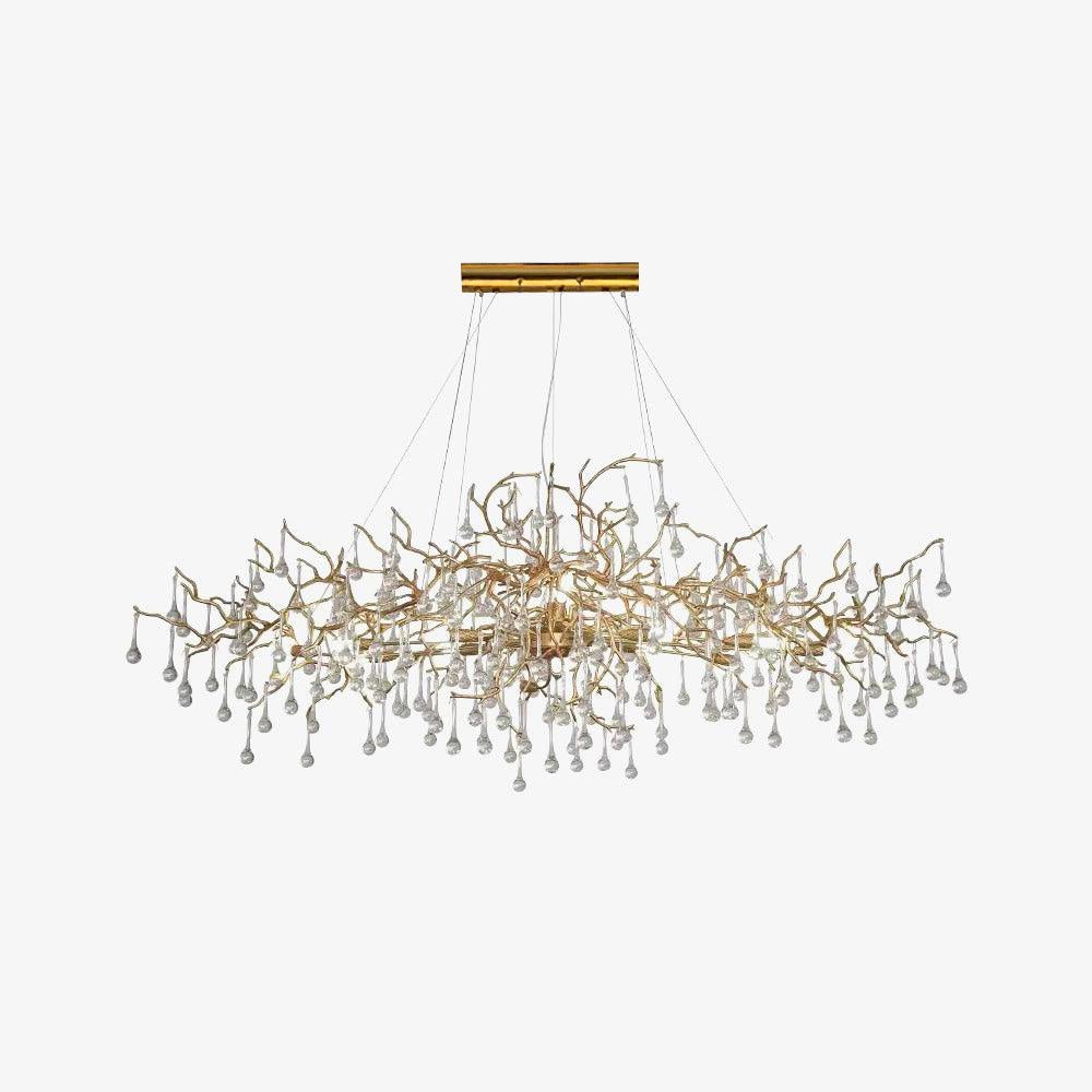 Lustra Chandelier Branches en Laiton et Cristal - Neutralighting
