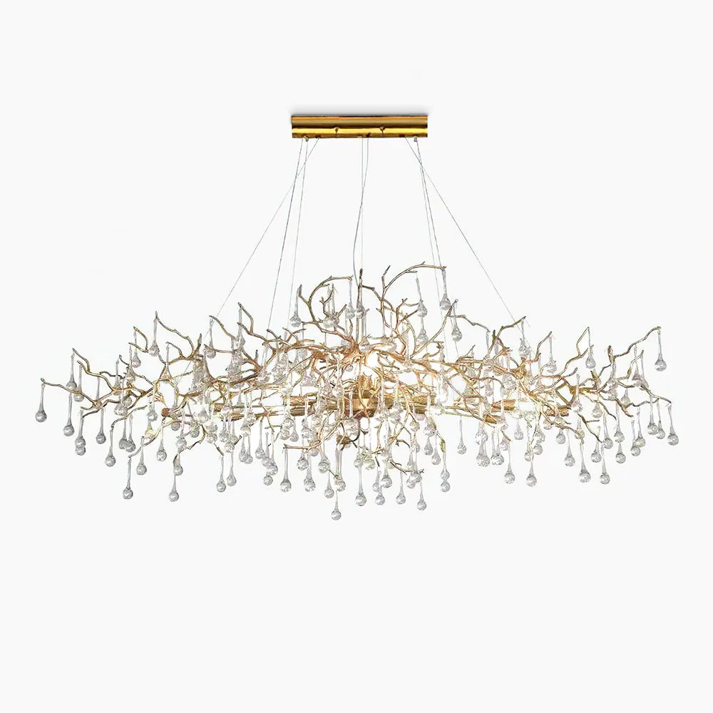 Lustra Chandelier Branches en Laiton et Cristal - Neutralighting