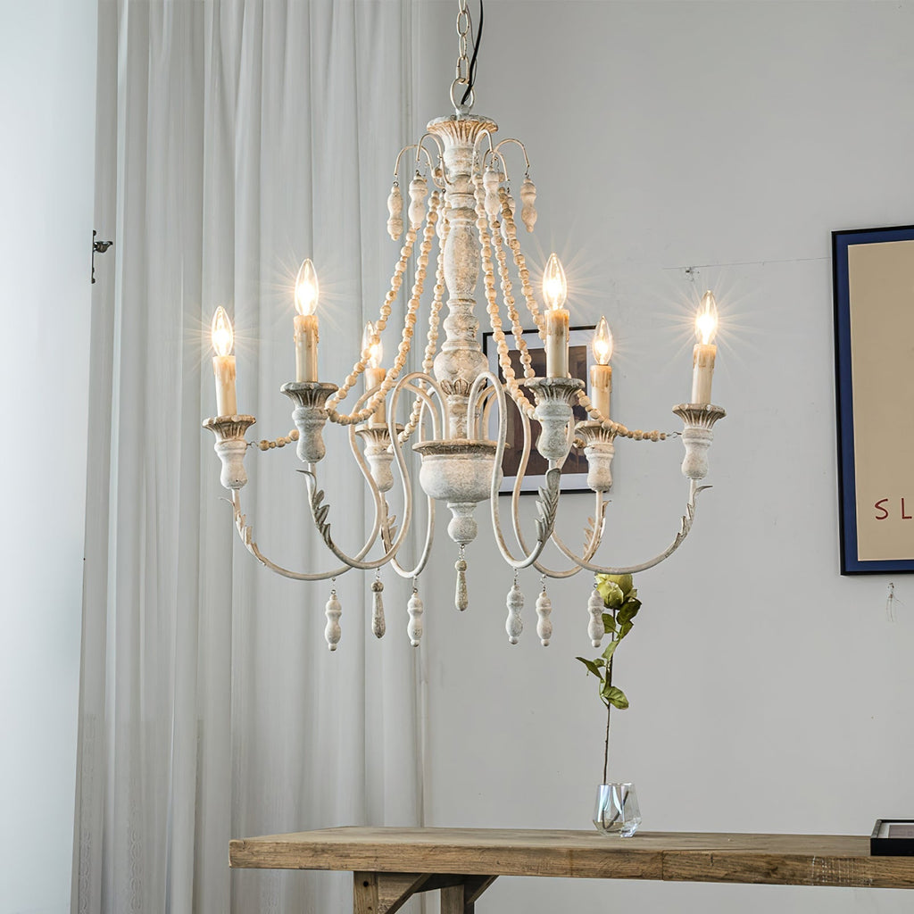 Norduvyh Postmodern Luxe Traditionnel Bois Métal Lustre - Neutralighting