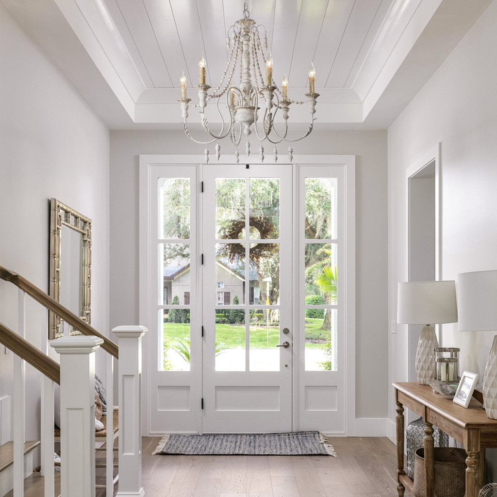 Norduvyh Postmodern Luxe Traditionnel Bois Métal Lustre - Neutralighting