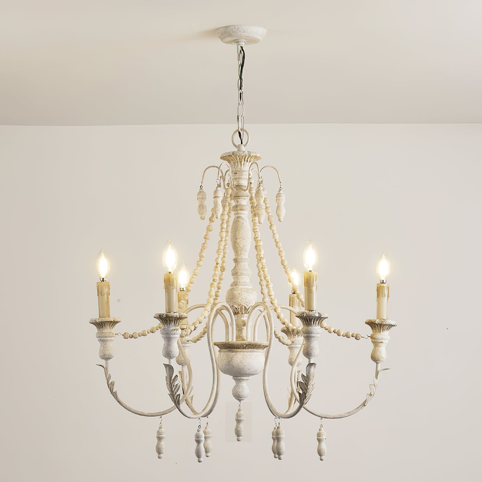 Norduvyh Postmodern Luxe Traditionnel Bois Métal Lustre - Neutralighting