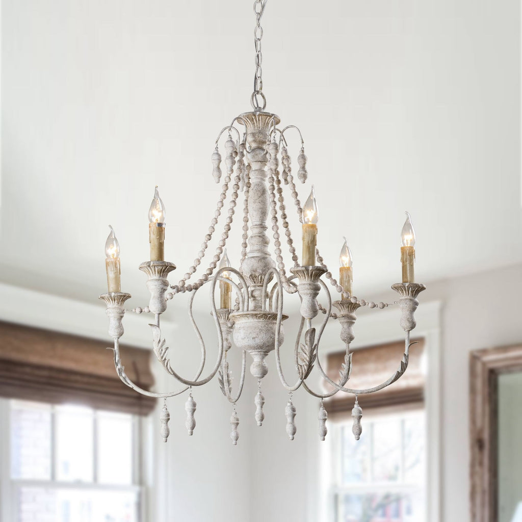 Norduvyh Postmodern Luxe Traditionnel Bois Métal Lustre - Neutralighting