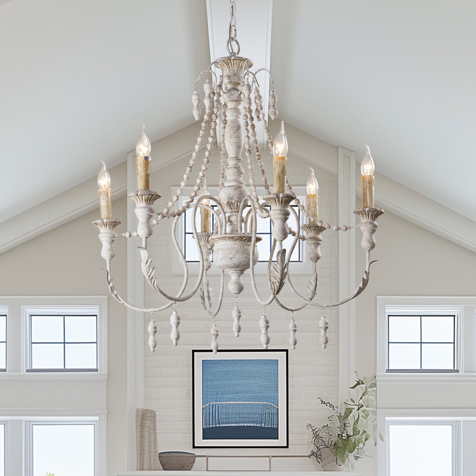 Norduvyh Postmodern Luxe Traditionnel Bois Métal Lustre - Neutralighting