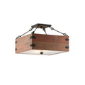Ljomuvyu Ancien Industriel Bois Acrylique Semi-Encastré Plafonnier - Neutralighting