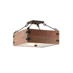 Ljomuvyu Ancien Industriel Bois Acrylique Semi-Encastré Plafonnier - Neutralighting
