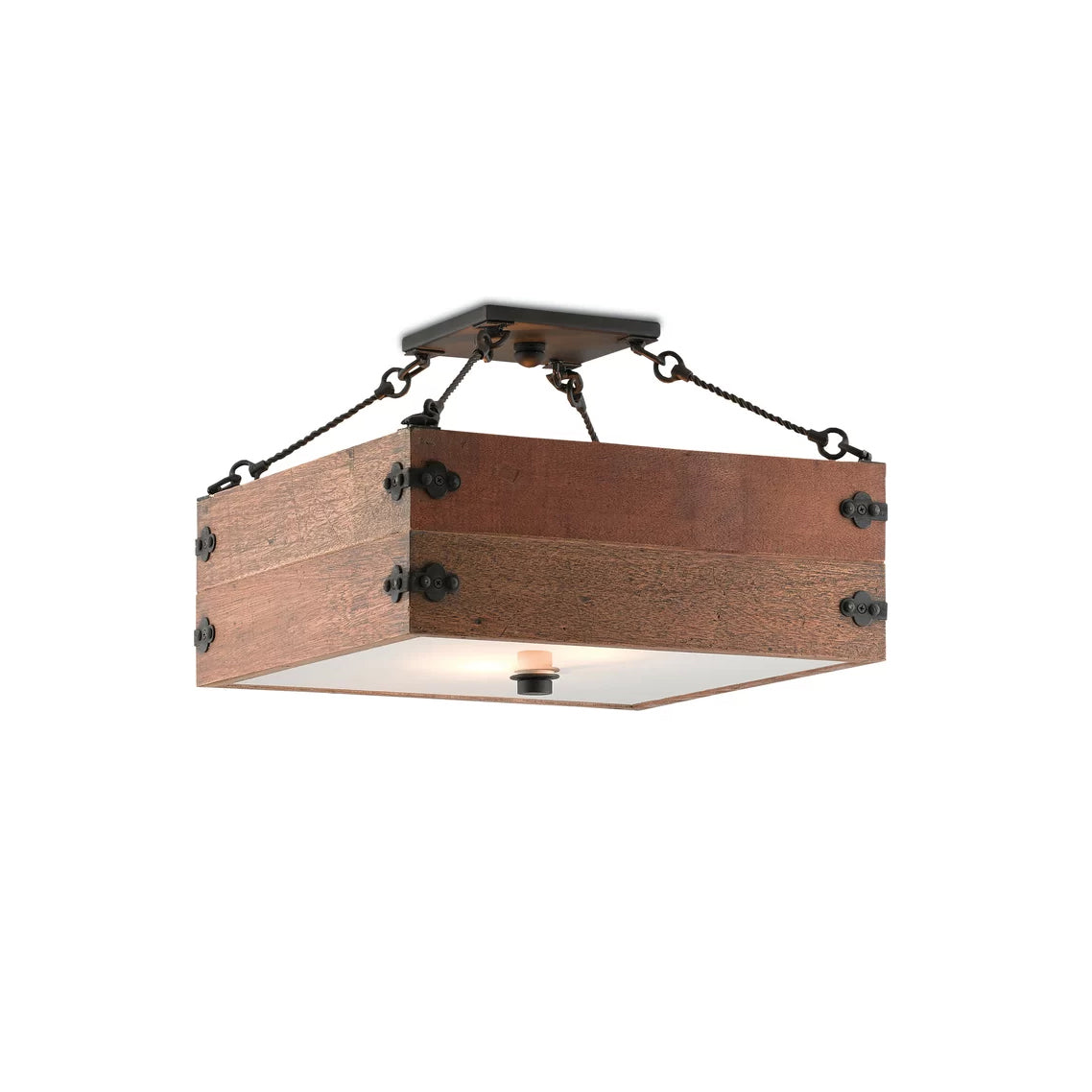 Ljomuvyu Ancien Industriel Bois Acrylique Semi-Encastré Plafonnier - Neutralighting