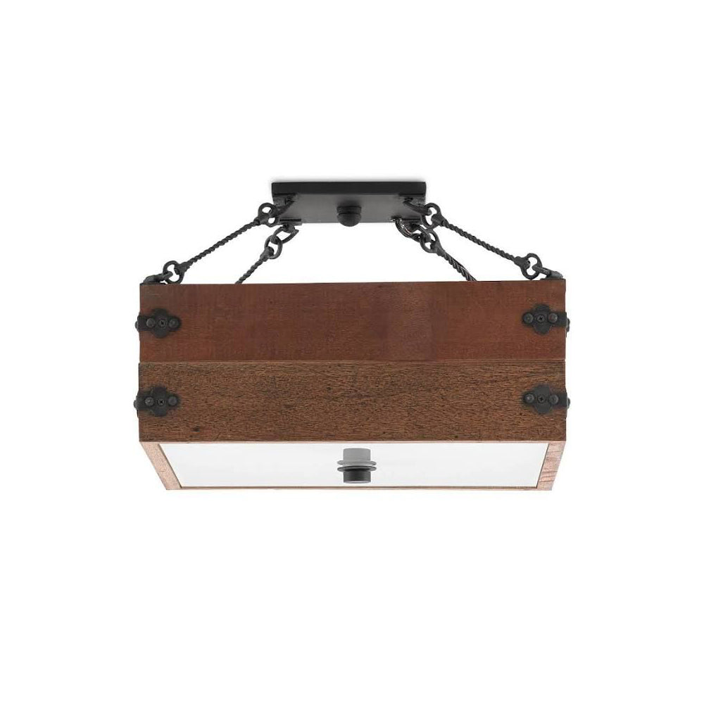 Ljomuvyu Ancien Industriel Bois Acrylique Semi-Encastré Plafonnier - Neutralighting