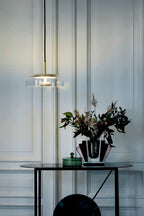Lustra Suspension en Verre Transparent Élégante - Neutralighting