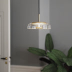 Lustra Suspension en Verre Transparent Élégante - Neutralighting