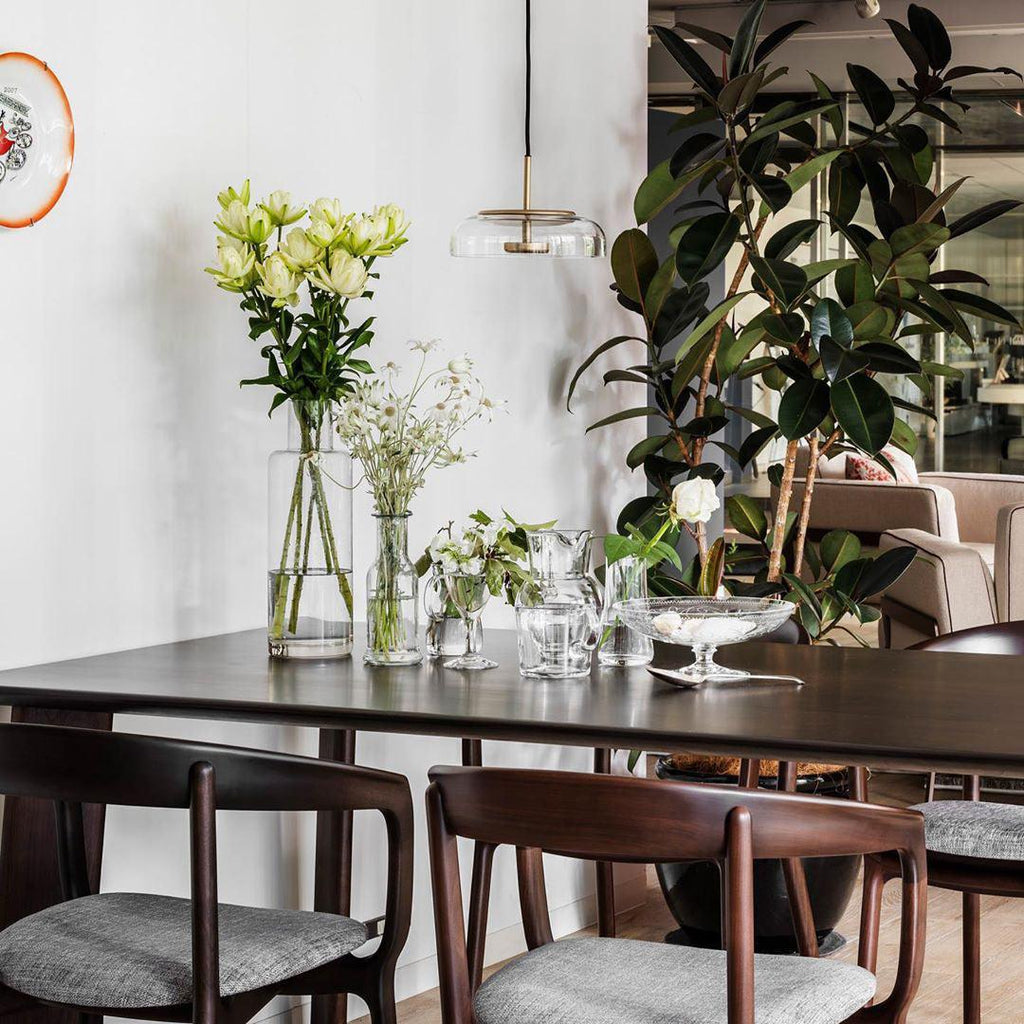 Lustra Suspension en Verre Transparent Élégante - Neutralighting