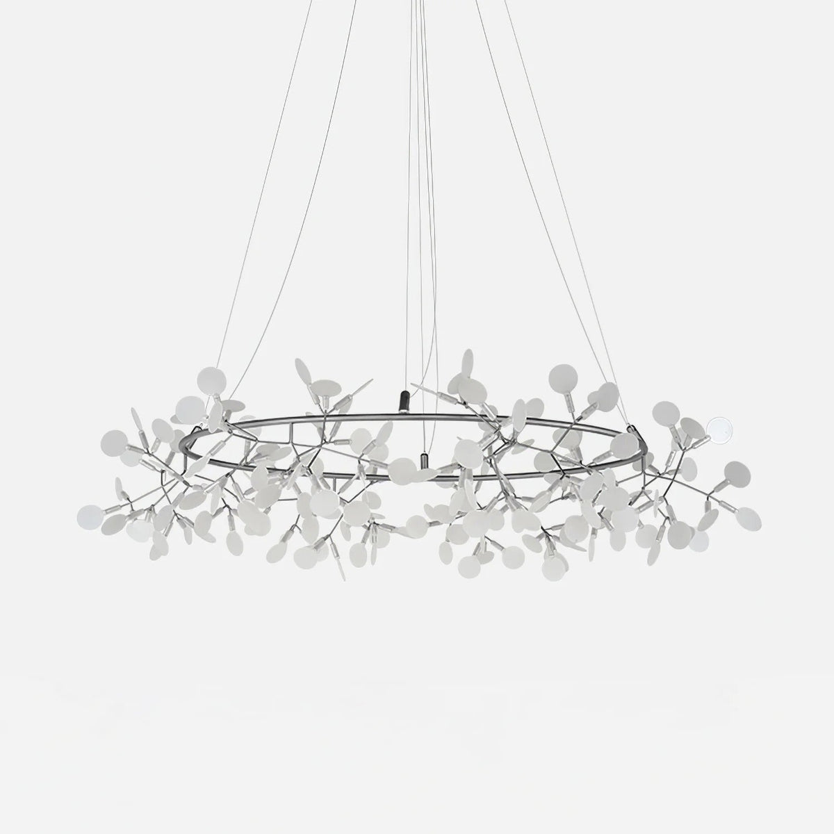 Lustra Chandelier Noir Anneau Branche Luciole - Neutralighting