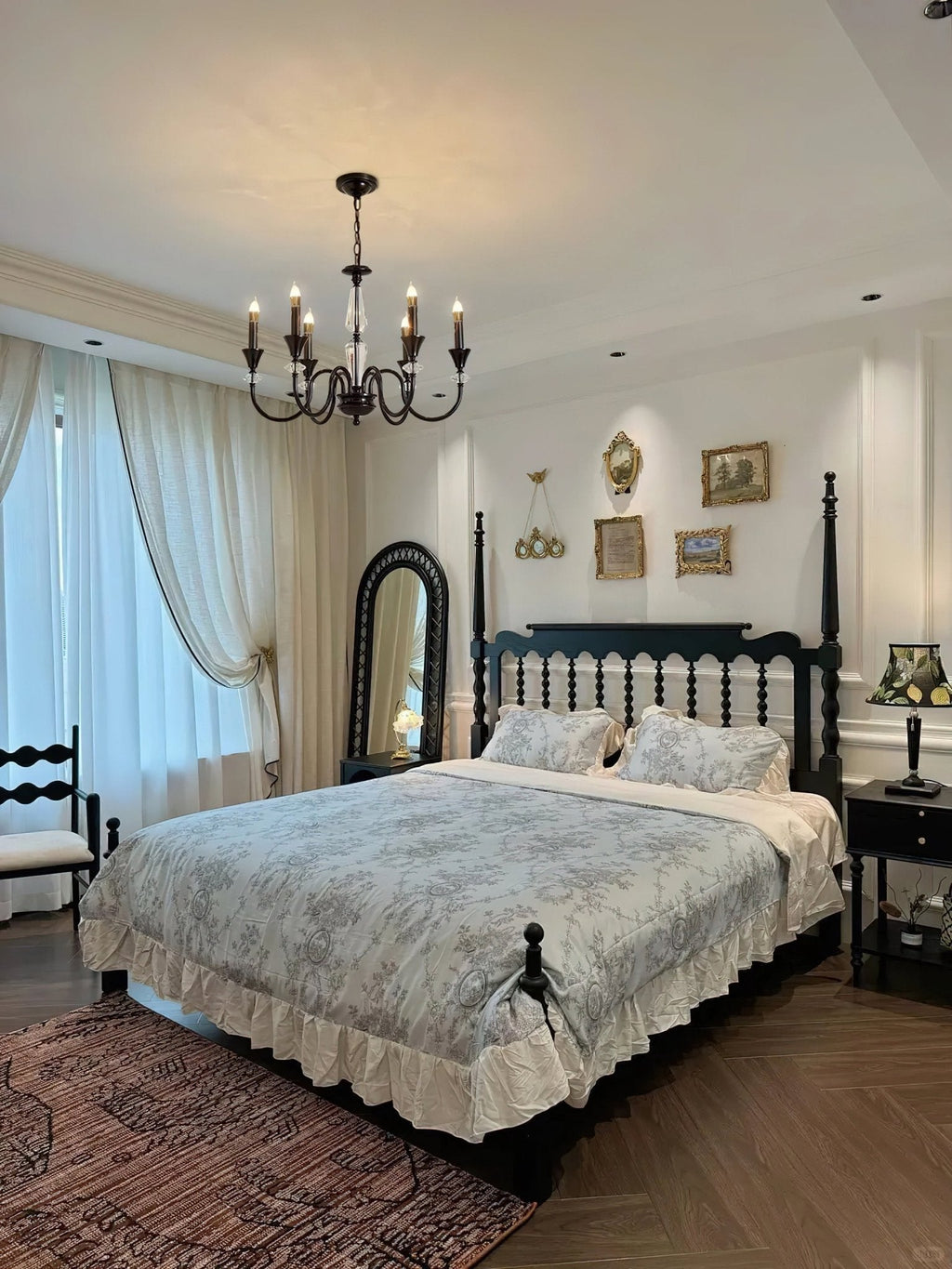 Lustra Chandelier Noir & Cristal Candelabre - Neutralighting