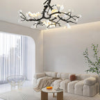Lustra Suspension Lampe Arbre Noir et Cuivre avec Fruits Sauvages - Neutralighting