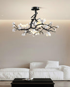 Lustra Suspension Lampe Arbre Noir et Cuivre avec Fruits Sauvages - Neutralighting