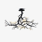 Lustra Suspension Lampe Arbre Noir et Cuivre avec Fruits Sauvages - Neutralighting