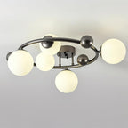 Keden Plafonnier Givré Verre Orbite Anneau Moderne - Neutralighting