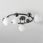 Keden Plafonnier Givré Verre Orbite Anneau Moderne - Neutralighting