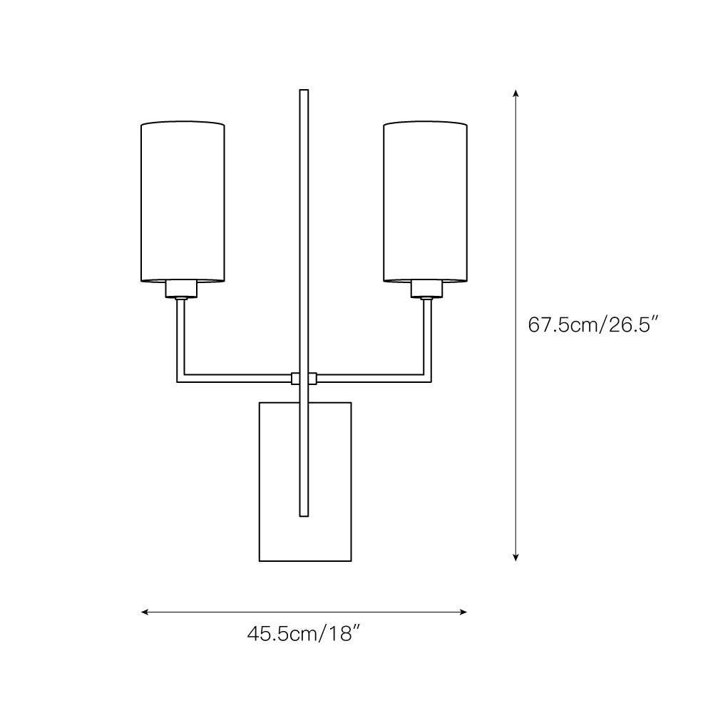Qvistuvyj Moderne Minimaliste Métal Tissu Applique Murale - Neutralighting