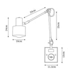 Blair Applique Murale Bras Pivotant Dôme - Neutralighting
