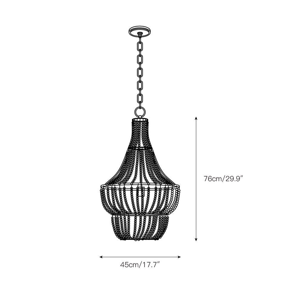 Qvistuvyd Postmodern Luxe Bois Métal Lustre - Neutralighting