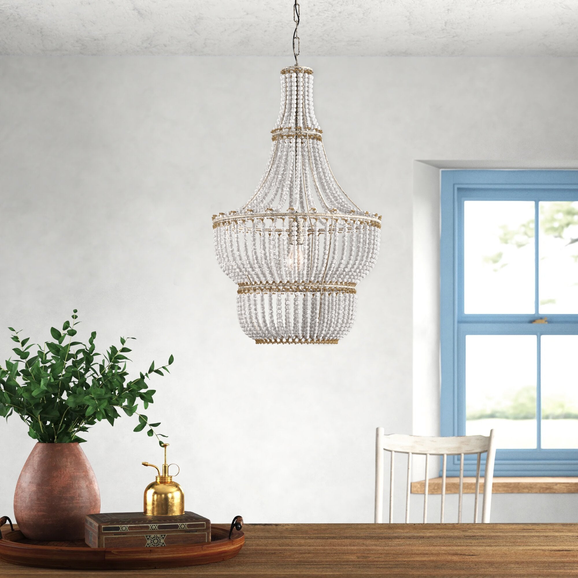 Qvistuvyd Postmodern Luxe Bois Métal Lustre - Neutralighting
