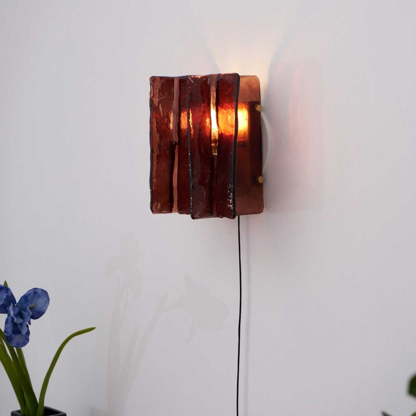 Lustra Wall Light Brass Glass Clear - Neutralighting