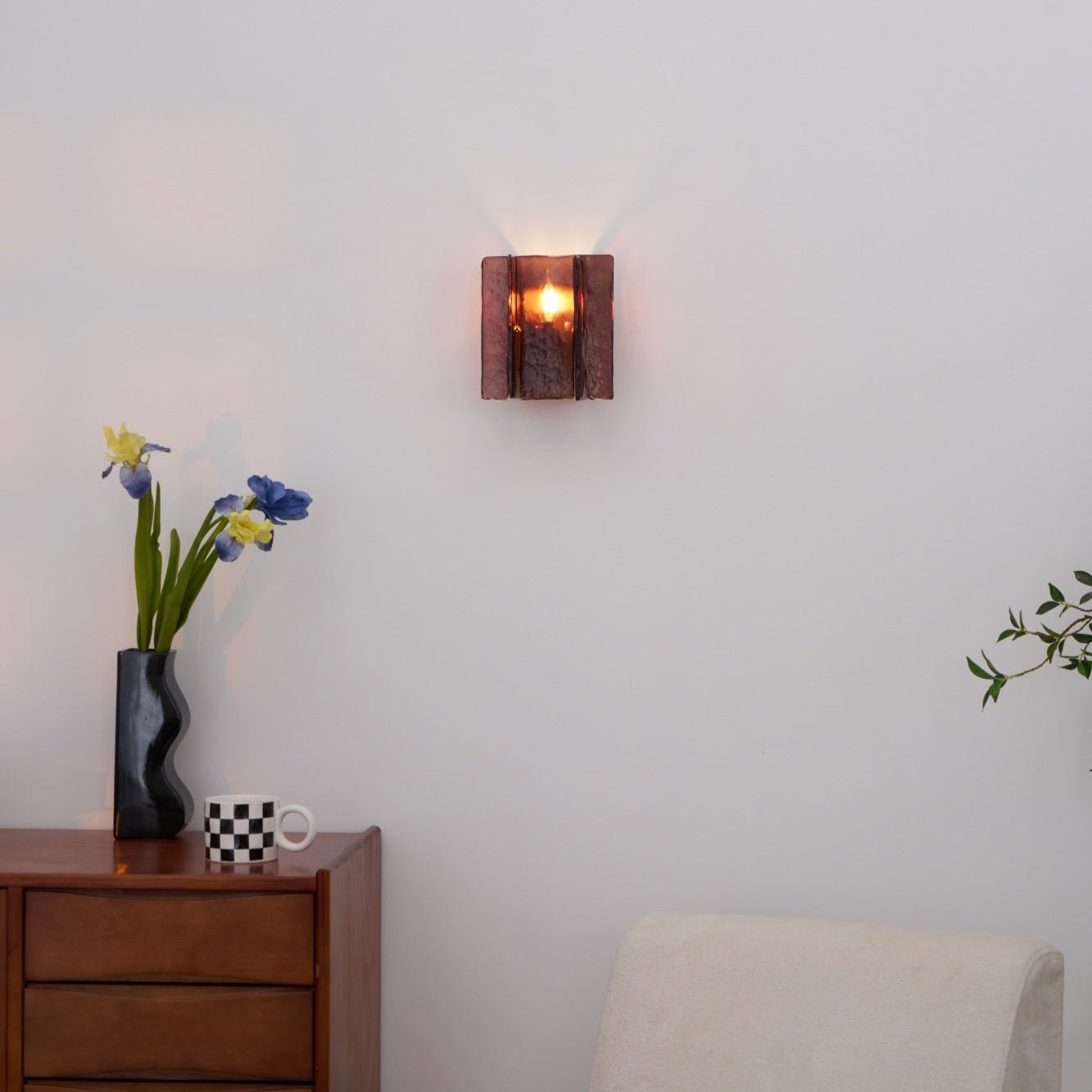 Lustra Wall Light Brass Glass Clear - Neutralighting
