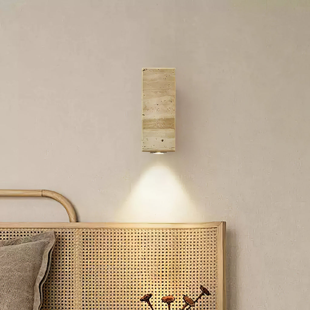 Celore Cylindre-Bois Travertin Luminaire Mural - Neutralighting