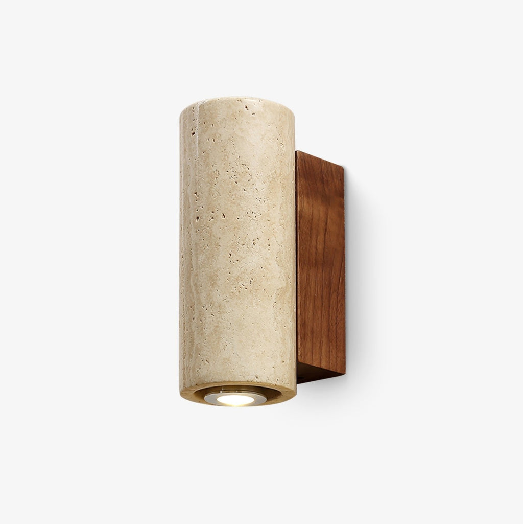 Celore Cylindre-Bois Travertin Luminaire Mural - Neutralighting