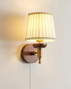 Applique Murale Tissu Moderne Classique Or Noyer Chambre à Coucher - Neutralighting