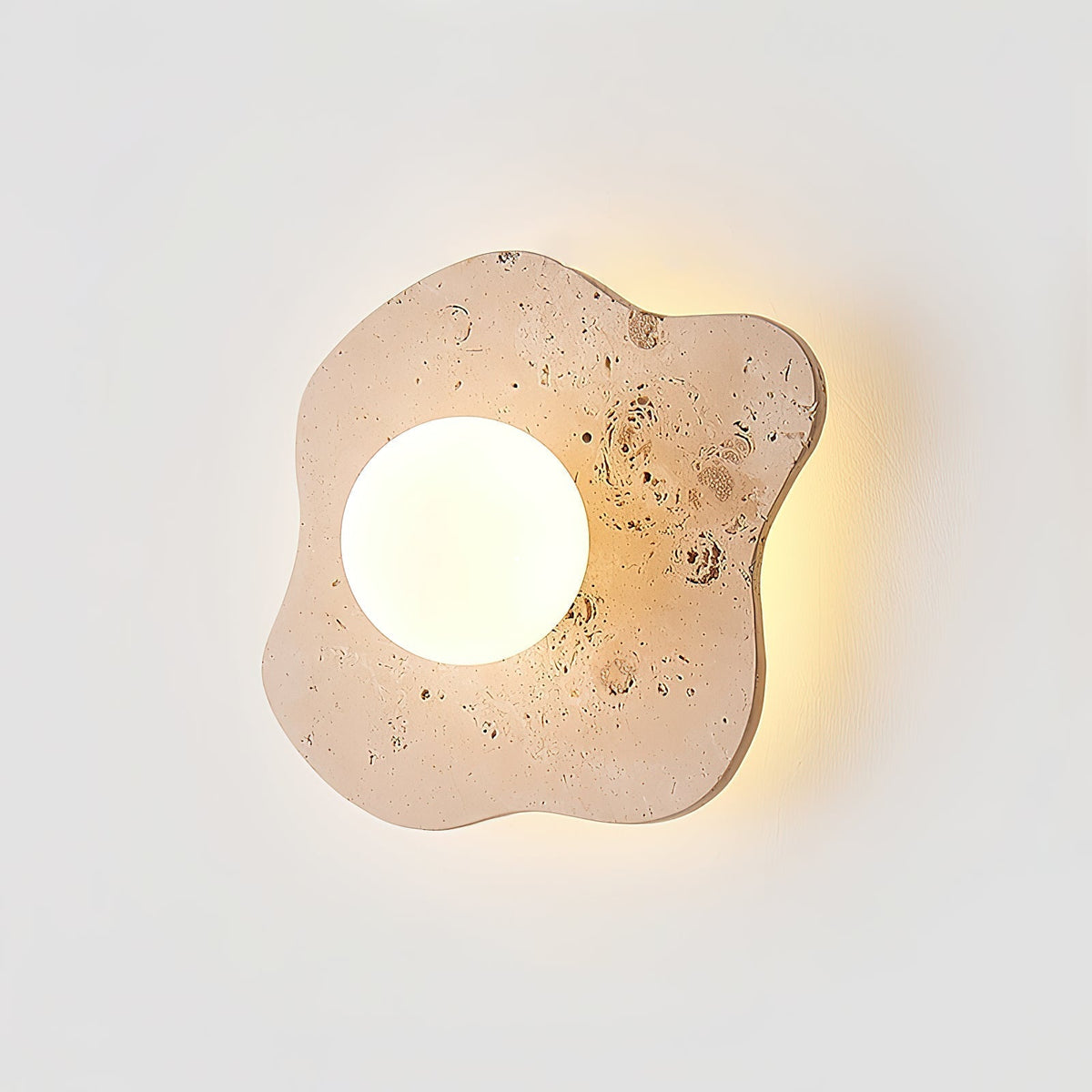 Tinduvyj Moderne Minimaliste Travertin Verre Applique Murale - Neutralighting
