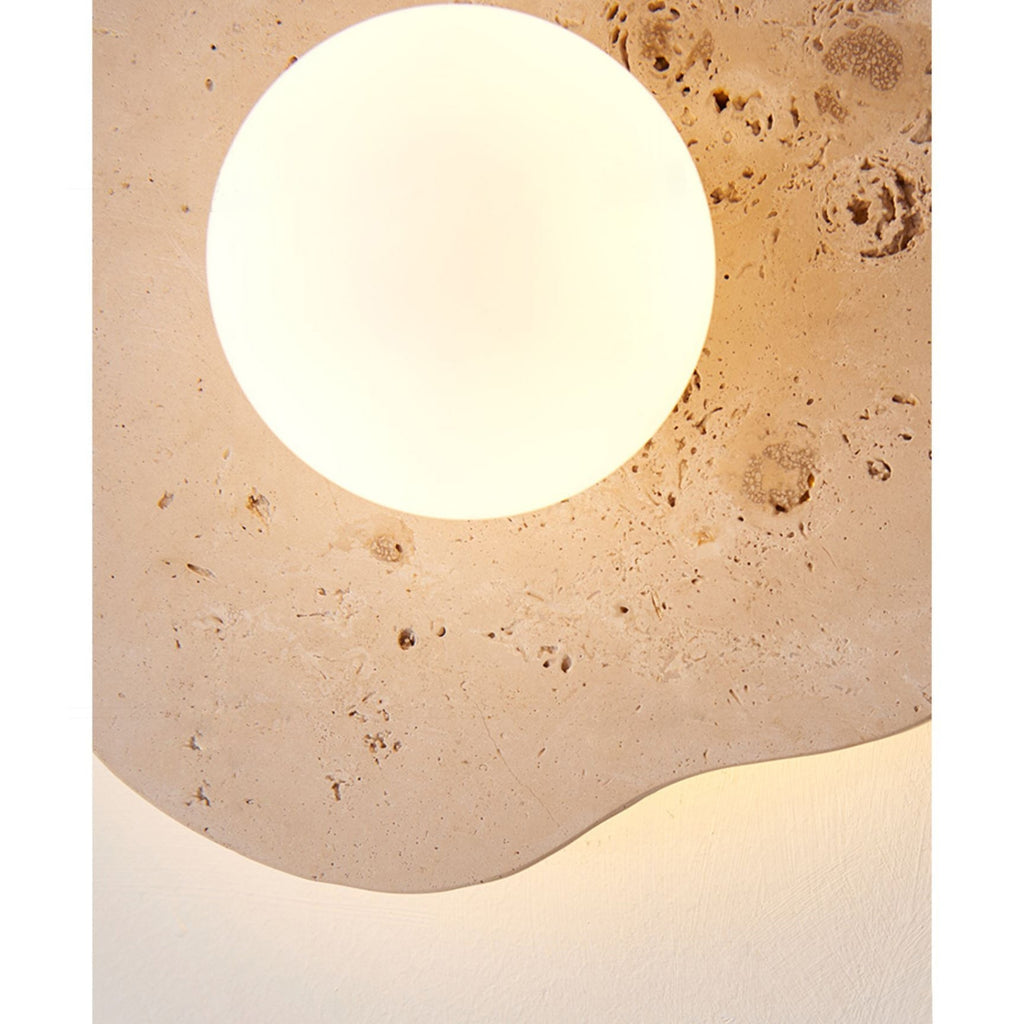 Tinduvyj Moderne Minimaliste Travertin Verre Applique Murale - Neutralighting