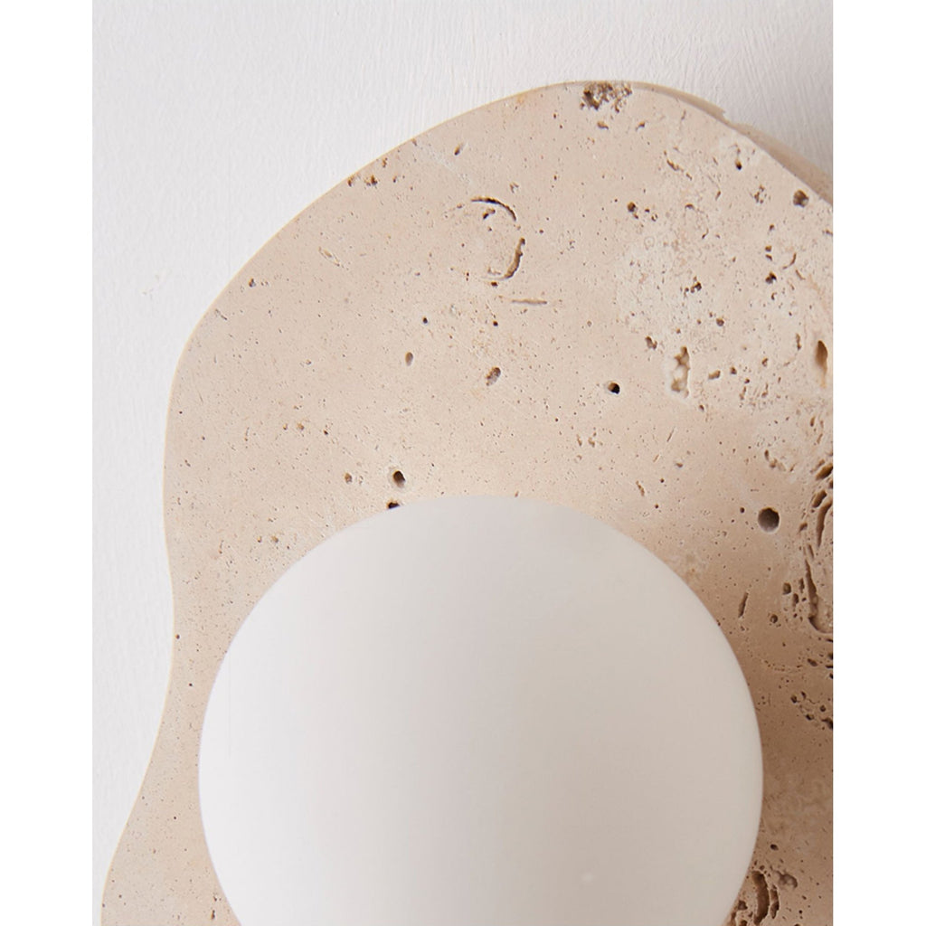 Tinduvyj Moderne Minimaliste Travertin Verre Applique Murale - Neutralighting