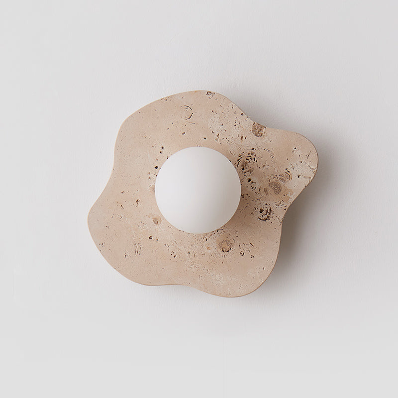Tinduvyj Moderne Minimaliste Travertin Verre Applique Murale - Neutralighting