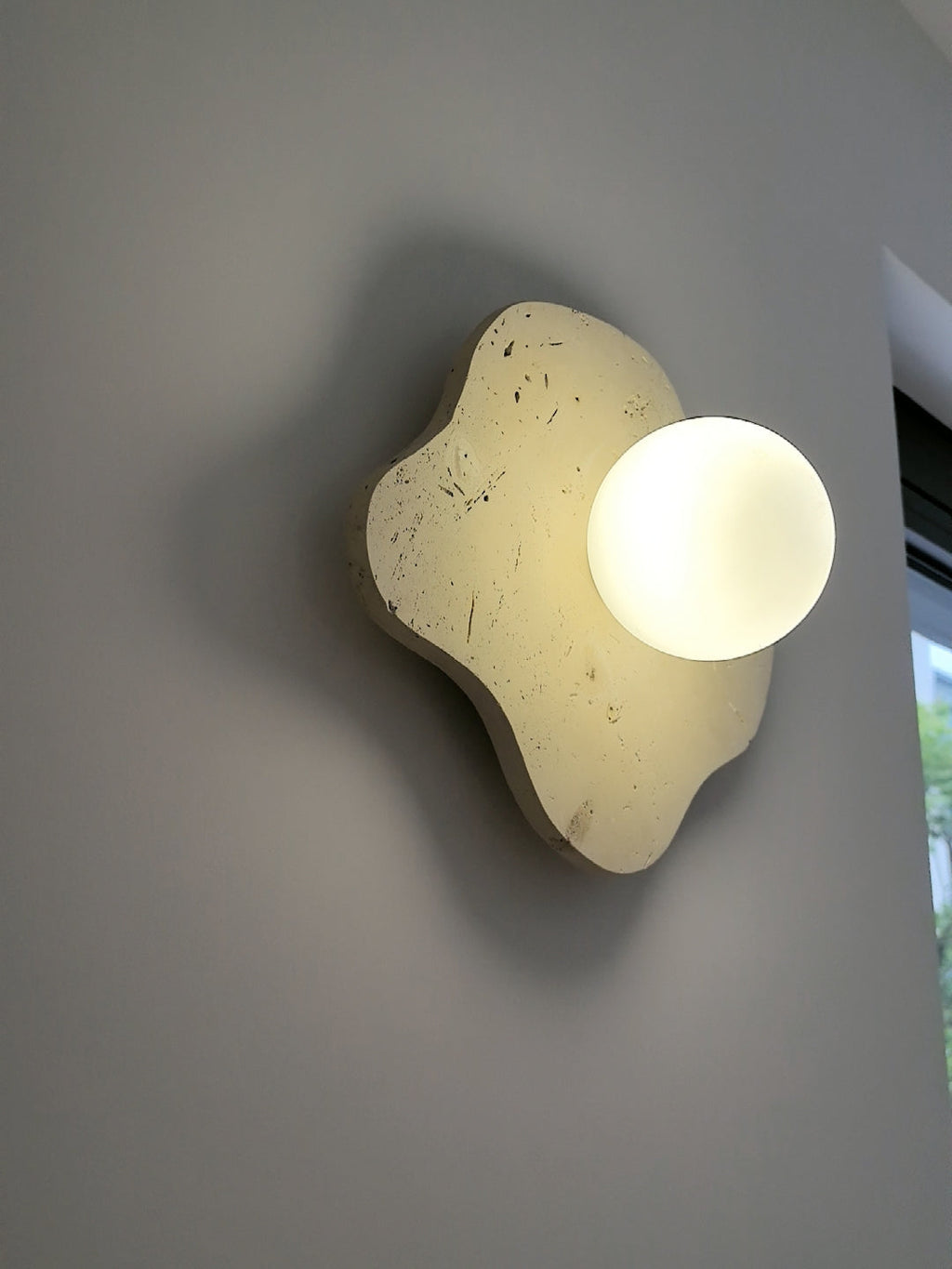 Tinduvyj Moderne Minimaliste Travertin Verre Applique Murale - Neutralighting
