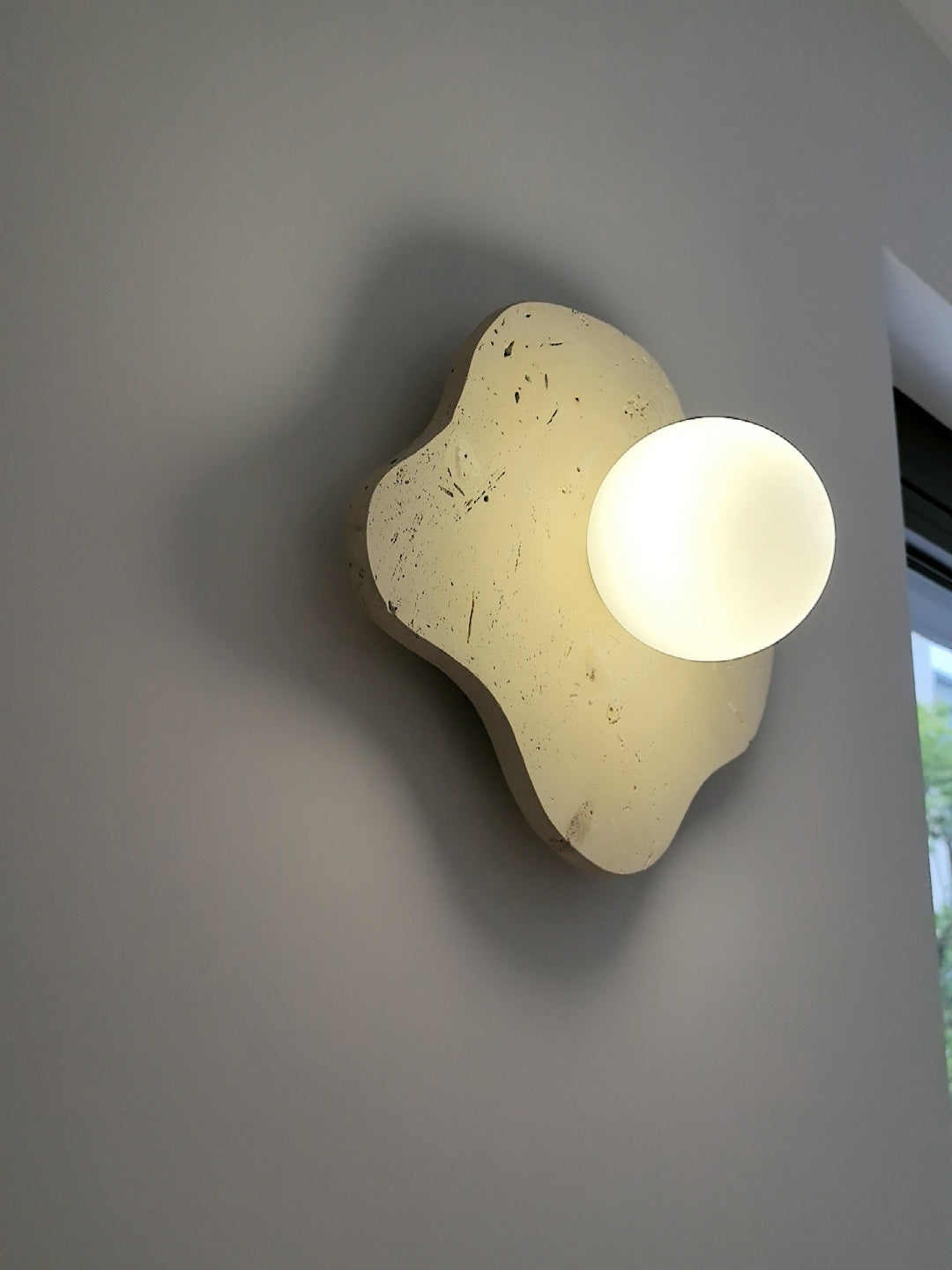 Tinduvyj Moderne Minimaliste Travertin Verre Applique Murale - Neutralighting