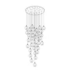 Lustra Suspension Lampe Céramique Florale Blanche - Neutralighting