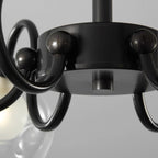 Orb Lustre Plafonnier Verre Globe Fleur Cadre Noir - Neutralighting