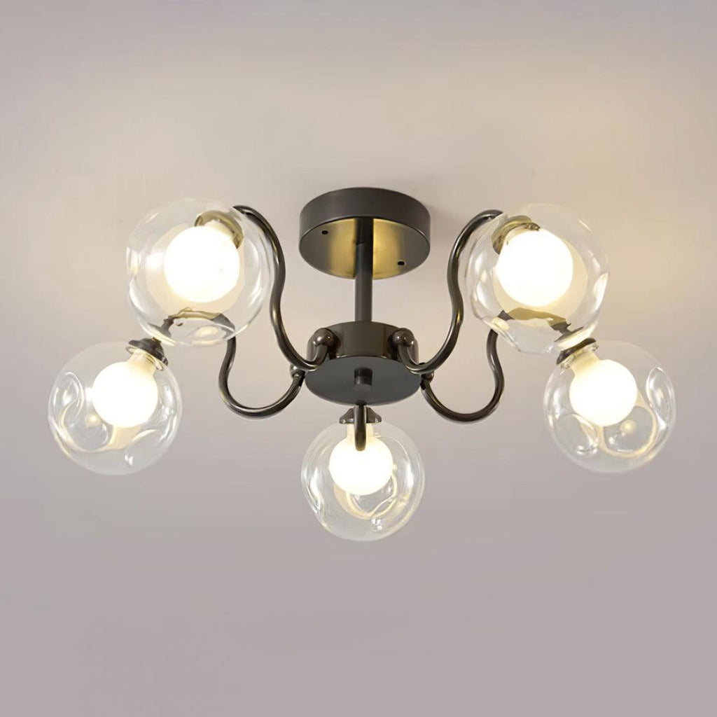 Orb Plafonnier Fleur Verre Globe Bras Moderne Salon - Neutralighting